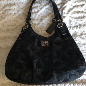 Black shoulder style Coach purse